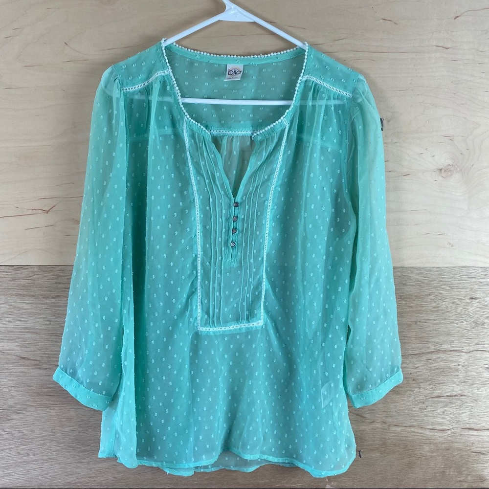 Bila Sheer Mint Green Blouse